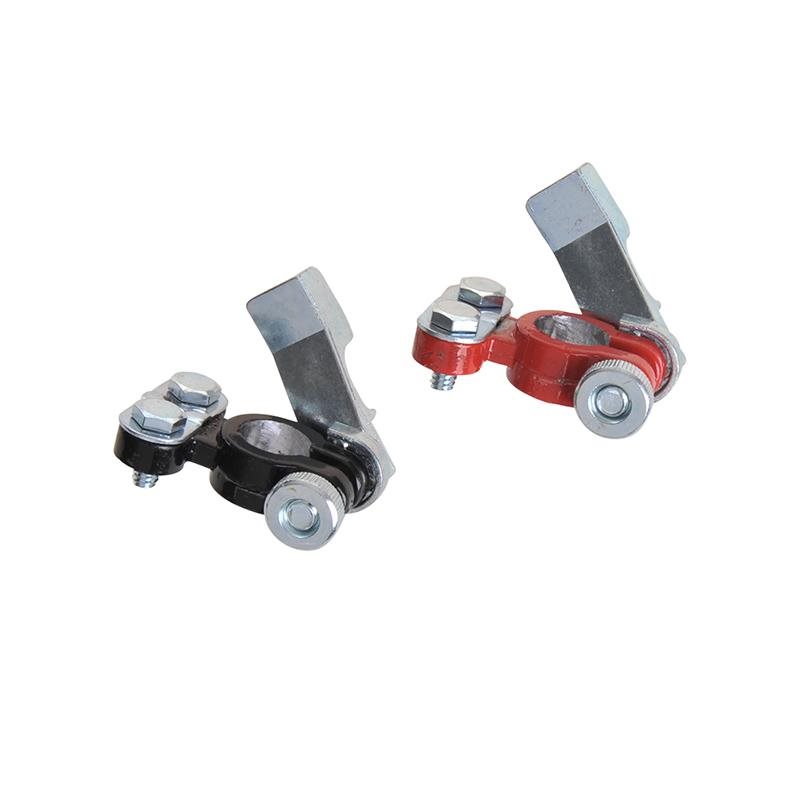 ACCUPOOLKLEMMEN SET (+) EN (-) MET SNELSLUITING ROOD/ZWART 2