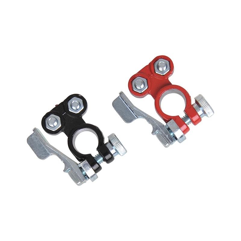 ACCUPOOLKLEMMEN SET (+) EN (-) MET SNELSLUITING ROOD/ZWART 4