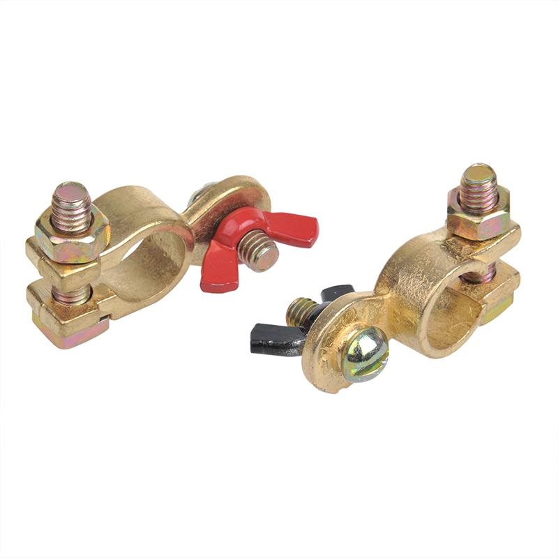 ACCUPOOLKLEMMEN SET (+) EN (-) MET VLEUGELMOER ROOD/ZWART 3