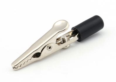KROKODILLENBEK KLEM ZWART 5A 4MM²