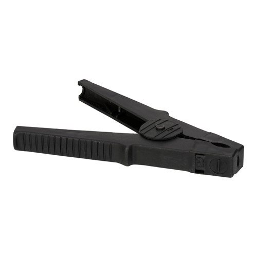 ACCULAADKLEM ZWART 125A GEISOLEERD