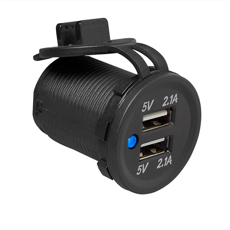 USB INBOUWSOCKET DUBBEL 12V/24V 4.2A