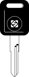 SILCA TRANSPONDERSLEUTEL Z/CHIP MET DOP
