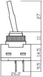 TUIMELSCHAKELAAR ON/OFF ZWART 12V 20A 2