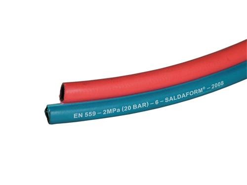 SLANG-TWEELING AC/ZU Ø 6 X 6MM, ROOD/BLAUW, ISO 3821 PER METER