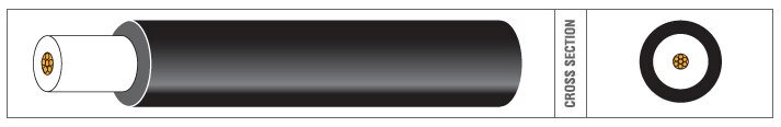 BOUGIE KABEL PVC 1,5MM2 ZWART (1M-100/ROL)