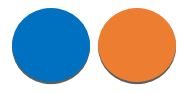 ENKELADERIGE KABEL PVC 1,0MM2 BLAUW/ORANJE (1M-100/ROL)