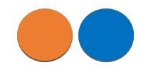 ENKELADERIGE KABEL PVC 1,0MM2 ORANJE/BLAUW (1M-100/ROL)