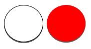ENKELADERIGE KABEL PVC 0,5MM2 WIT/ROOD (1M-100/ROL)