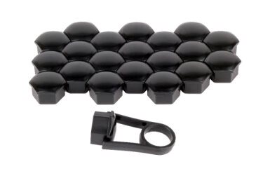 WIELBOUT KAP ZWART MET TOOL 20 STUKS HEX19