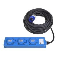 CEE 3-WEG SCHUKO STEKKERDOOS 20M