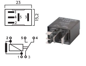 MICRO WISSEL RELAIS 24V 10/15A MET WEERSTAND
