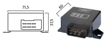 KNIPPERLICHT RELAIS 12V & 24V 6-POLIG