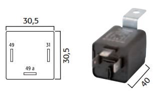 KNIPPERLICHT RELAIS 24V MAX 170W 3-POLIG