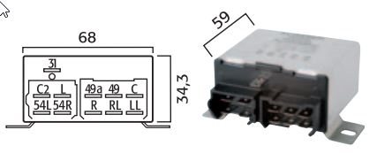 KNIPPERLICHT RELAIS 12V & 24V 11-POLIG