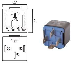 MINI CONTACT MAAK RELAIS 12V 30A 4-POLIG
