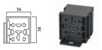 RELAIS VOET 9-POLIG (INCLUSIEF TERMINALS)