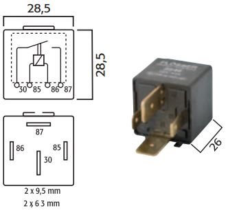HOOG VERMOGEN MAAK RELAIS 12V 50A