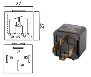 MINI CONTACT MAAK RELAIS 24V 20A 4-POLIG