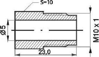 REMNIPPEL M10X1X23MM SW10 ø5MM 2