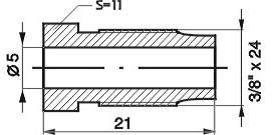 MAMELON DE CONDUITE DE FREIN 3/8-24UNFX21MM SW11 Ø5MM 96027 2