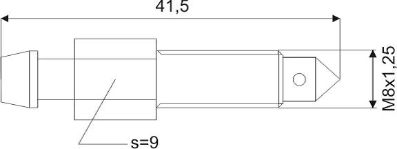 REMONTLUCHTINGSNIPPEL M8X1,25X41,5MM SW9 2