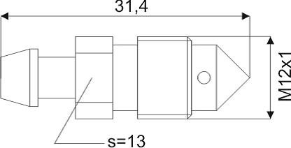 REMONTLUCHTINGSNIPPEL M12X1X31,4MM SW13 2