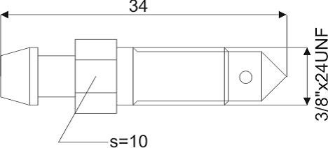 MAMELON DE PURGE FREIN 3/8-24UNFX34MM SW10 2