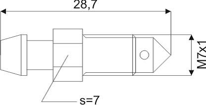 REMONTLUCHTINGSNIPPEL 0069 M7X1X28,7MM SW7 2