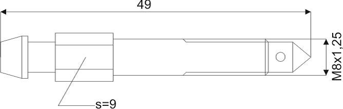 REMONTLUCHTINGSNIPPEL 0085 M8X1,25X49MM SW9 2