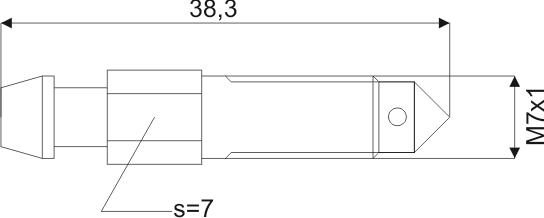 REMONTLUCHTINGSNIPPEL 0087 M7X1X38,3MM SW7 2