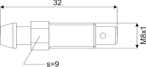 REMONTLUCHTINGSNIPPEL 0089 M8X1X32MM SW9 2