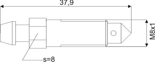 REMONTLUCHTINGSNIPPEL 0091 M8X1X37,9MM SW8 2