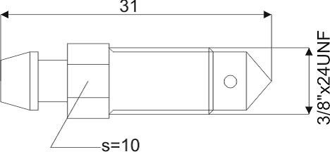 REMONTLUCHTINGSNIPPEL 0107 3/8-24UNFX31MM SW10 2