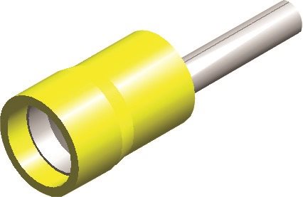 PVC KABELSCHOEN 622 MAN PIN GEEL (2,8X14)