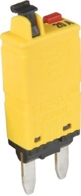 ZEKERING AUTOMAAT TOT 24V H=37MM MINI GEEL 20A