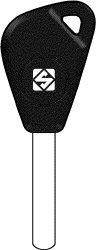 SILCA TRANSPONDERSLEUTEL Z/CHIP MET DOP