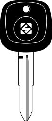 SILCA TRANSPONDERSLEUTEL Z/CHIP MET DOP
