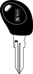 SILCA TRANSPONDERSLEUTEL Z/CHIP MET DOP