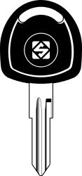 SILCA TRANSPONDERSLEUTEL Z/CHIP MET DOP
