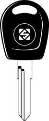 SILCA TRANSPONDERSLEUTEL Z/CHIP MET DOP