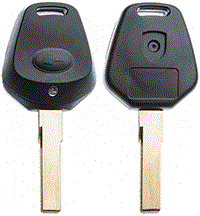 AUTOSLEUTEL LEGE BEHUIZING MET 1 KNOPJE