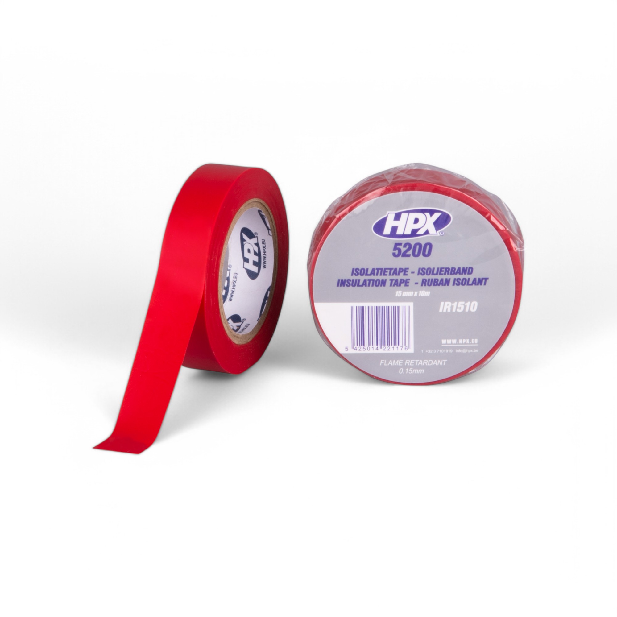HPX PVC ISOLATIETAPE - ROOD 19MMX10M