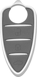 AUTOSLEUTEL ALFA -RUBBER PAD 3 KNOPS VOOR LEGE BEHUIZING