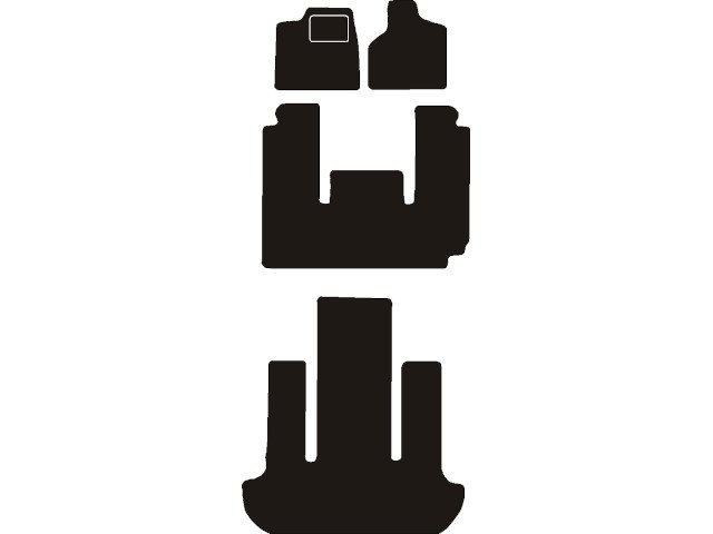 MATTENSET NAALDVILT (ZWART) CHRYSLER VOYAGER LWB COMPLEET 1996 - 2001