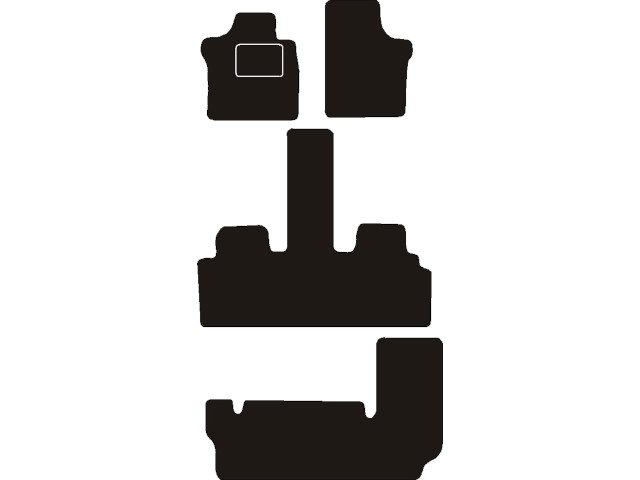 MATTENSET NAALDVILT (ZWART) CHRYSLER VOYAGER LWB COMPLEET 1991 - 1995