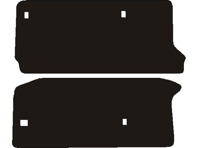 MATTENSET NAALDVILT (ZWART) VW TRANSPORTER T4 COMBI 8 PERS. ACHTERSET 1990 - 2003