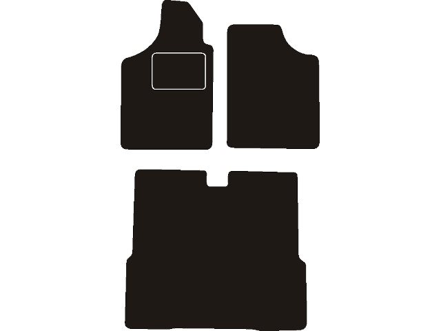 MATTENSET NAALDVILT (ZWART) LIGIER X-TOO MAX + KOFFERBAKMAT 2007 ->