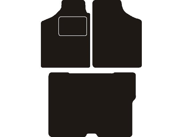 MATTENSET NAALDVILT (ZWART) LIGIER X-TOO + KOFFERBAKMAT 2005 ->