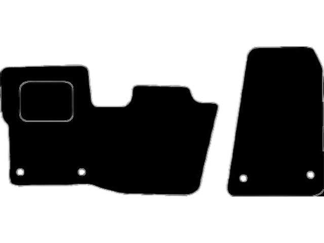 MATTENSET VELOURS (DONKERGRIJS) FORD TRANSIT CUSTOM schakel-stoelversie 2015
